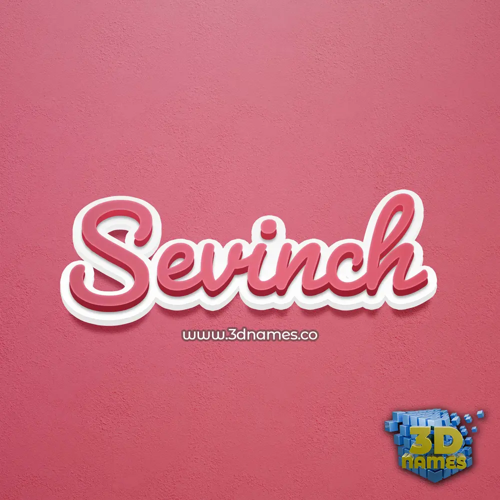 sevinch in Red Scribble style - 3D name wallpaper