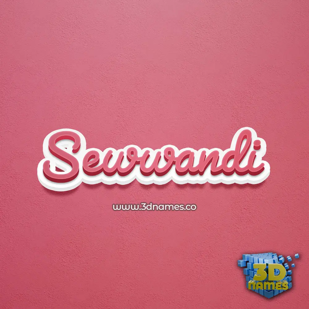 sewwandi in Red Scribble style - 3D name wallpaper