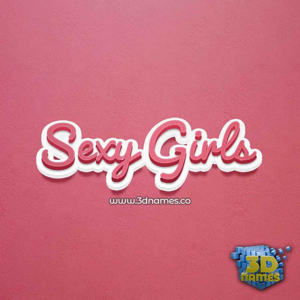 sexy girls in Red Scribble style - 3D name wallpaper