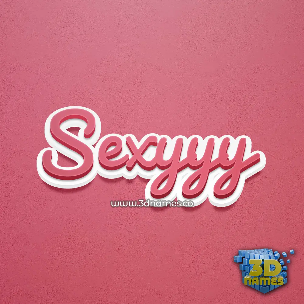 sexyyy in Red Scribble style - 3D name wallpaper