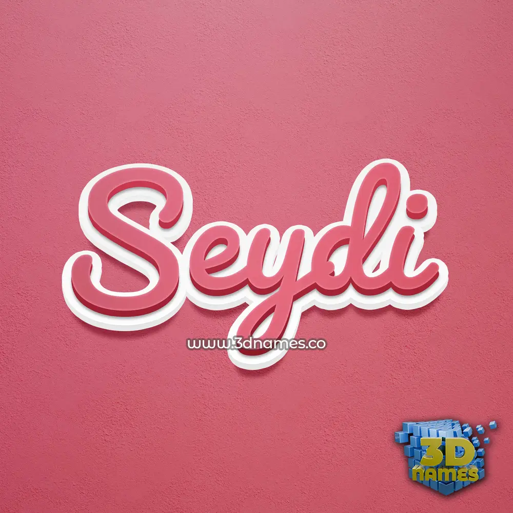 seydi in Red Scribble style - 3D name wallpaper