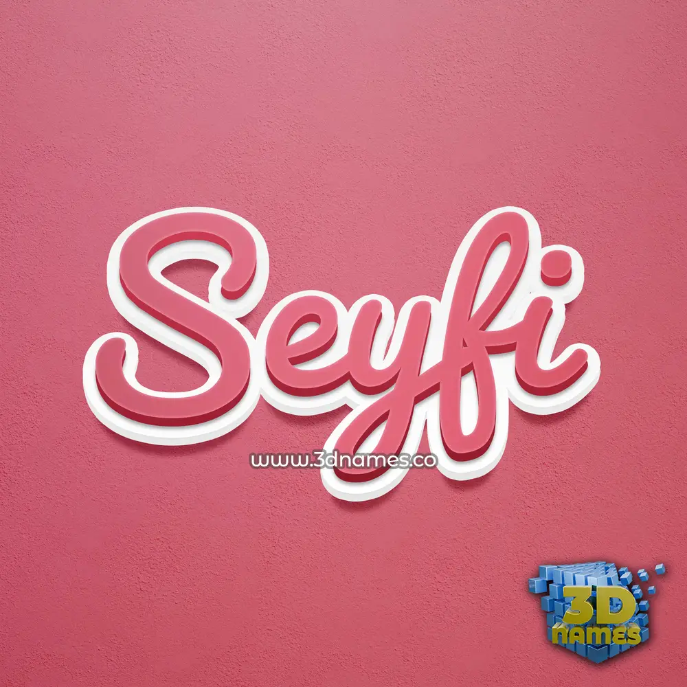 seyfi in Red Scribble style - 3D name wallpaper