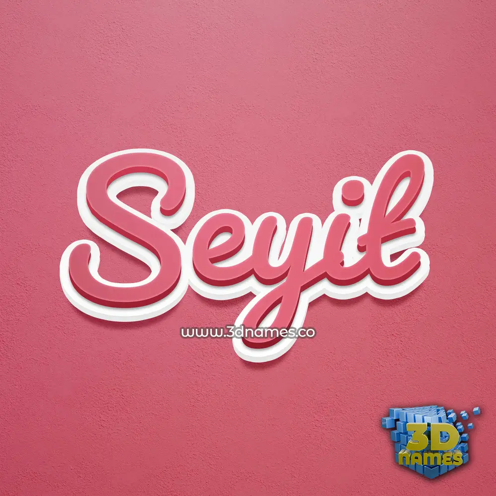 seyit in Red Scribble style - 3D name wallpaper