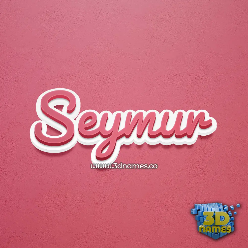 seymur in Red Scribble style - 3D name wallpaper
