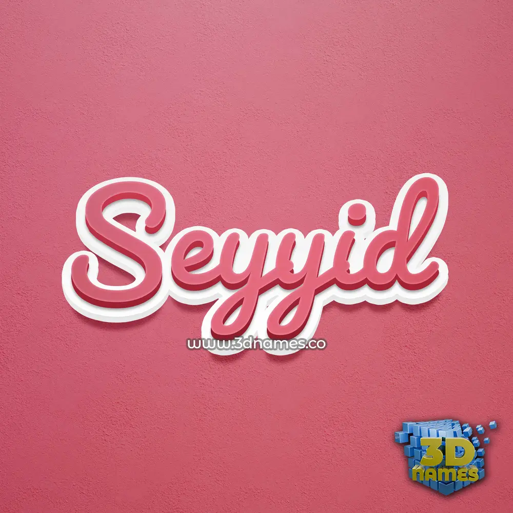 seyyid in Red Scribble style - 3D name wallpaper