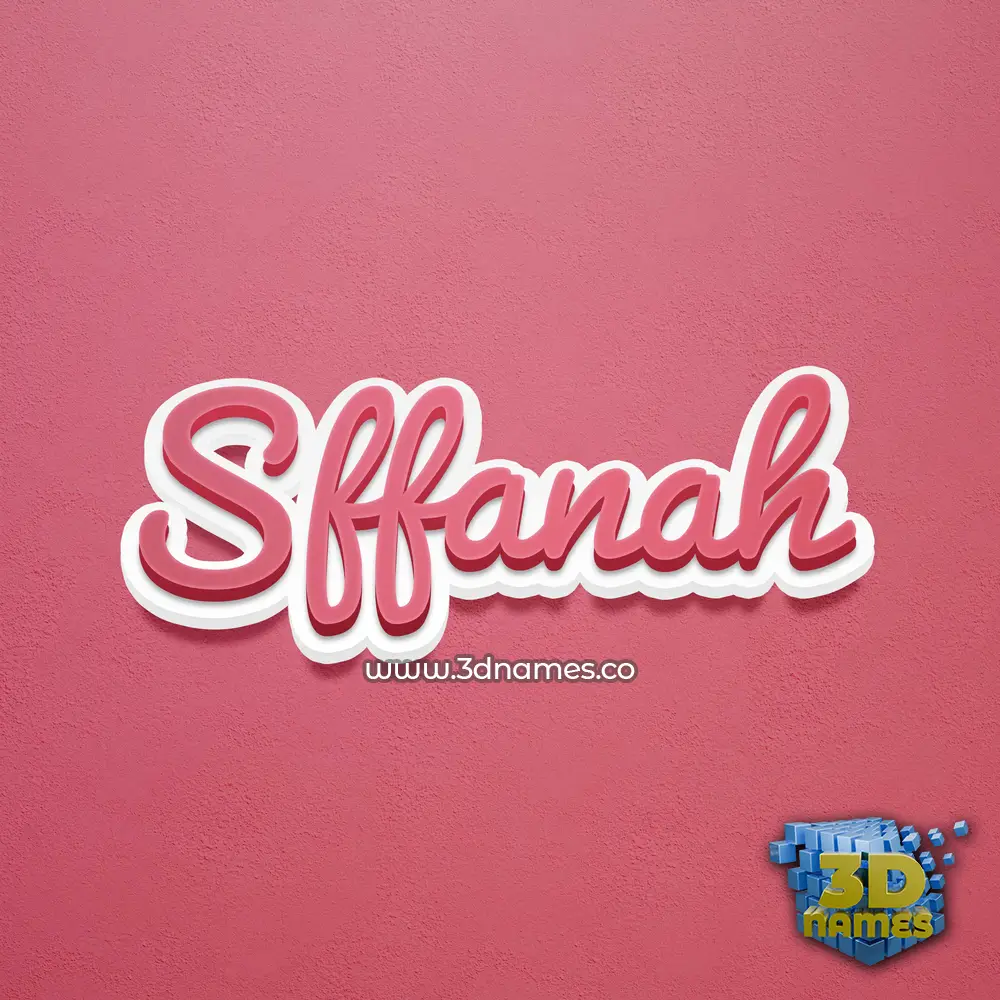 sffanah in Red Scribble style - 3D name wallpaper