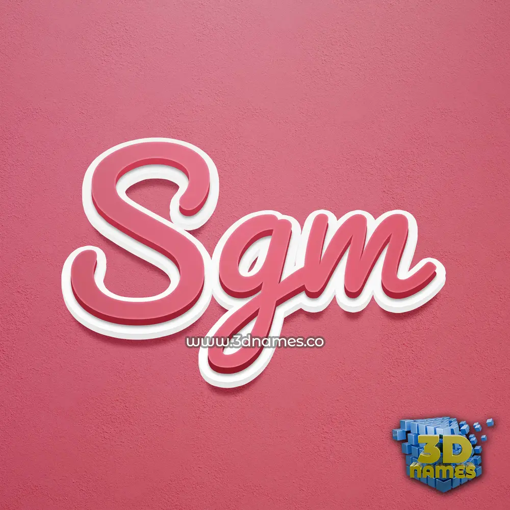 sgm in Red Scribble style - 3D name wallpaper