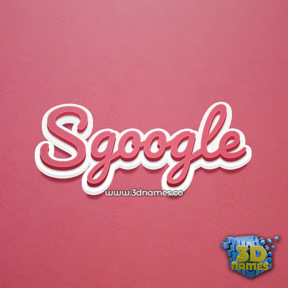 sgoogle in Red Scribble style - 3D name wallpaper