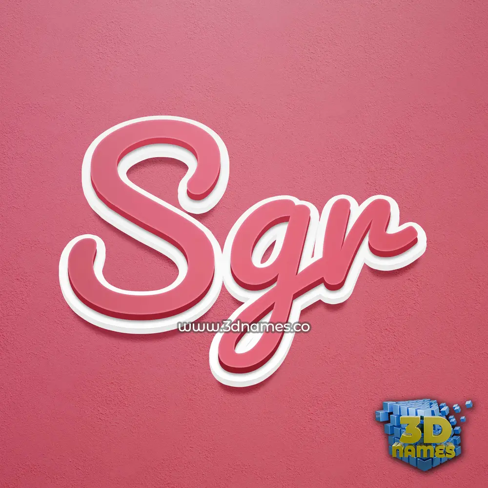 sgr in Red Scribble style - 3D name wallpaper