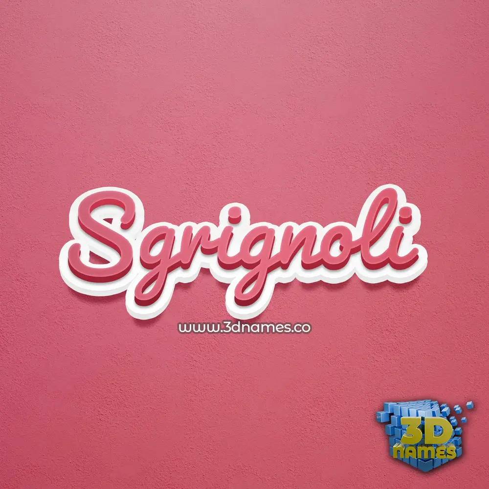 sgrignoli in Red Scribble style - 3D name wallpaper