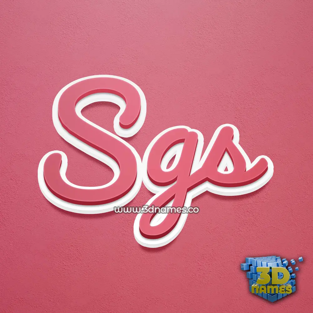 sgs in Red Scribble style - 3D name wallpaper