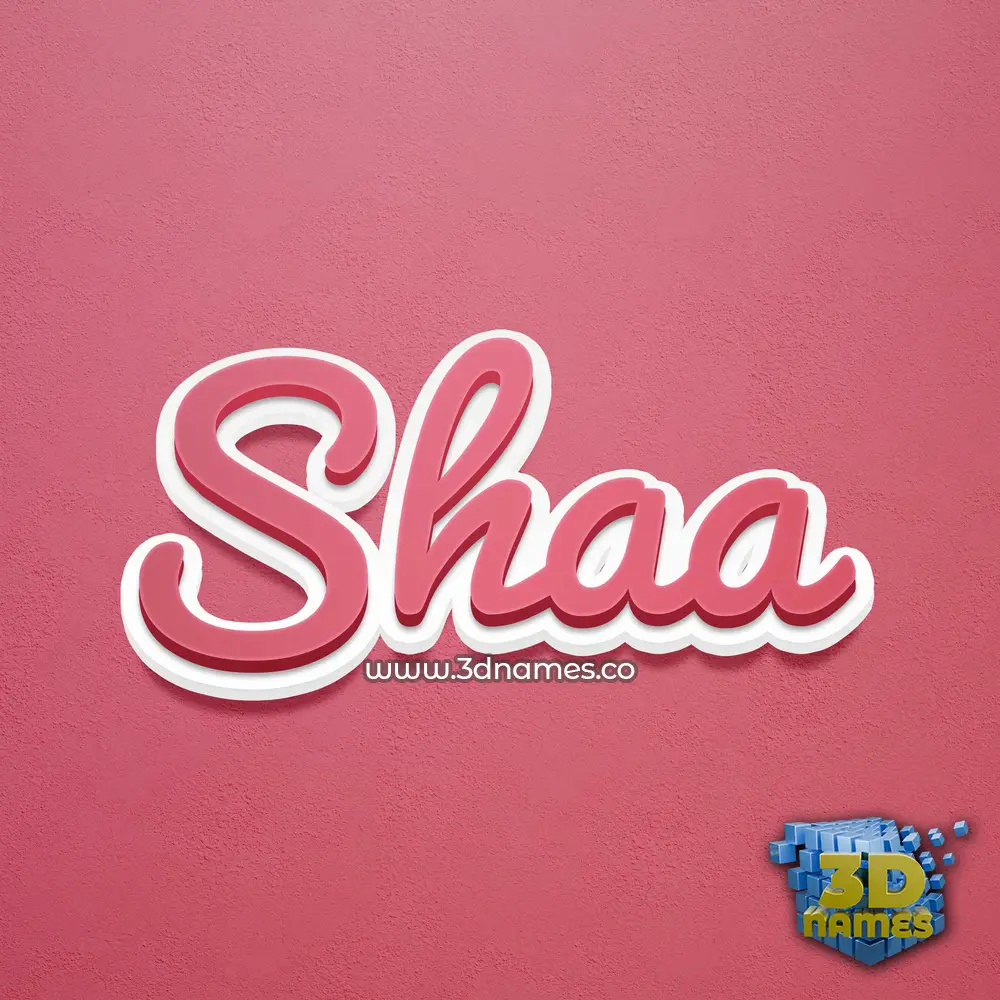 shaa in Red Scribble style - 3D name wallpaper