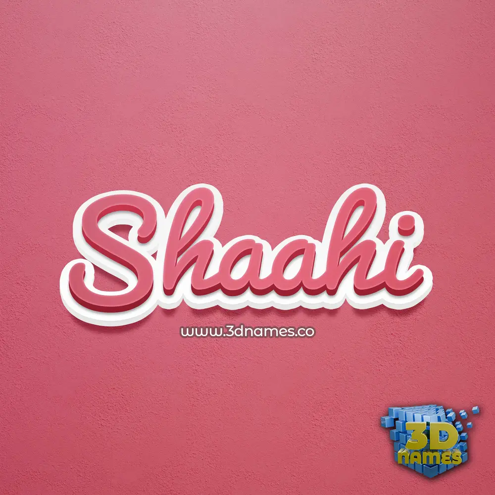 shaahi in Red Scribble style - 3D name wallpaper