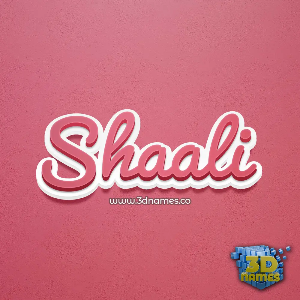 shaali in Red Scribble style - 3D name wallpaper