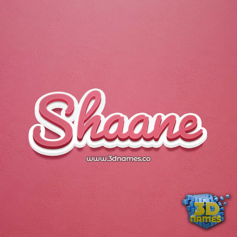 shaane in Red Scribble style - 3D name wallpaper