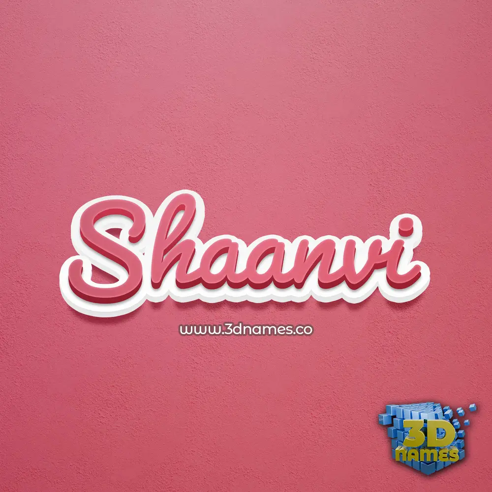 shaanvi in Red Scribble style - 3D name wallpaper