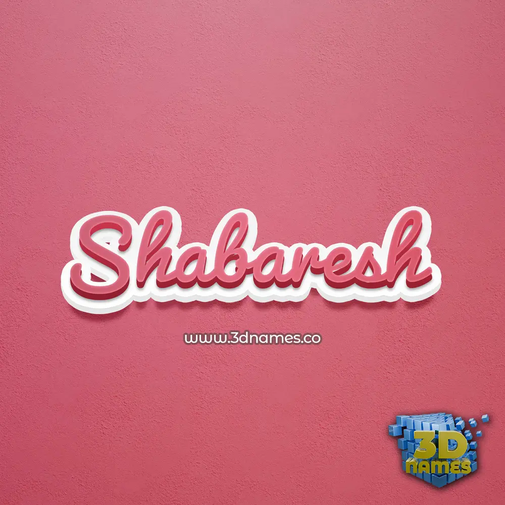 shabaresh in Red Scribble style - 3D name wallpaper
