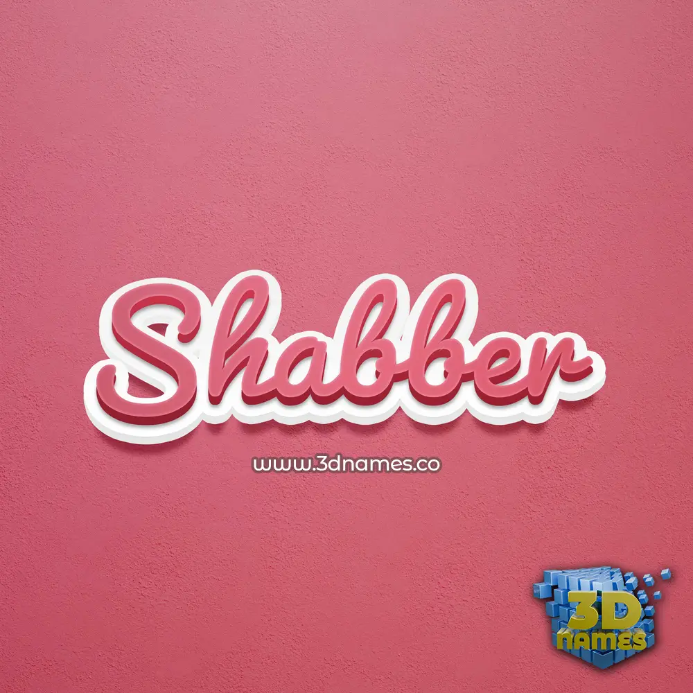 shabber in Red Scribble style - 3D name wallpaper