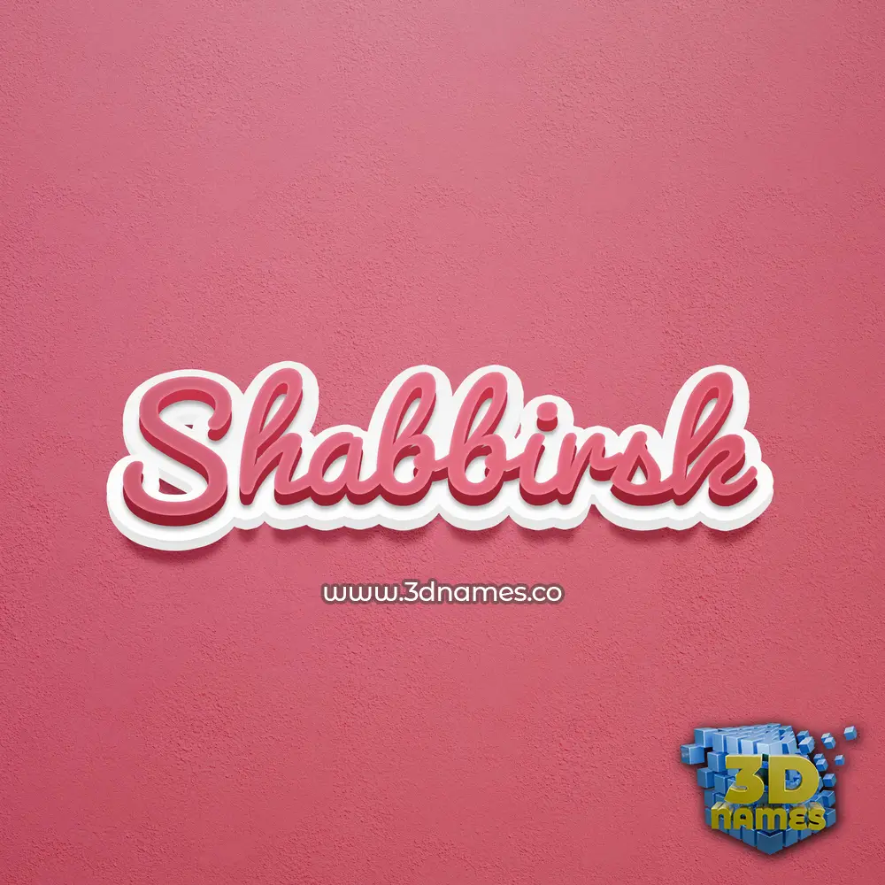 shabbirsk in Red Scribble style - 3D name wallpaper