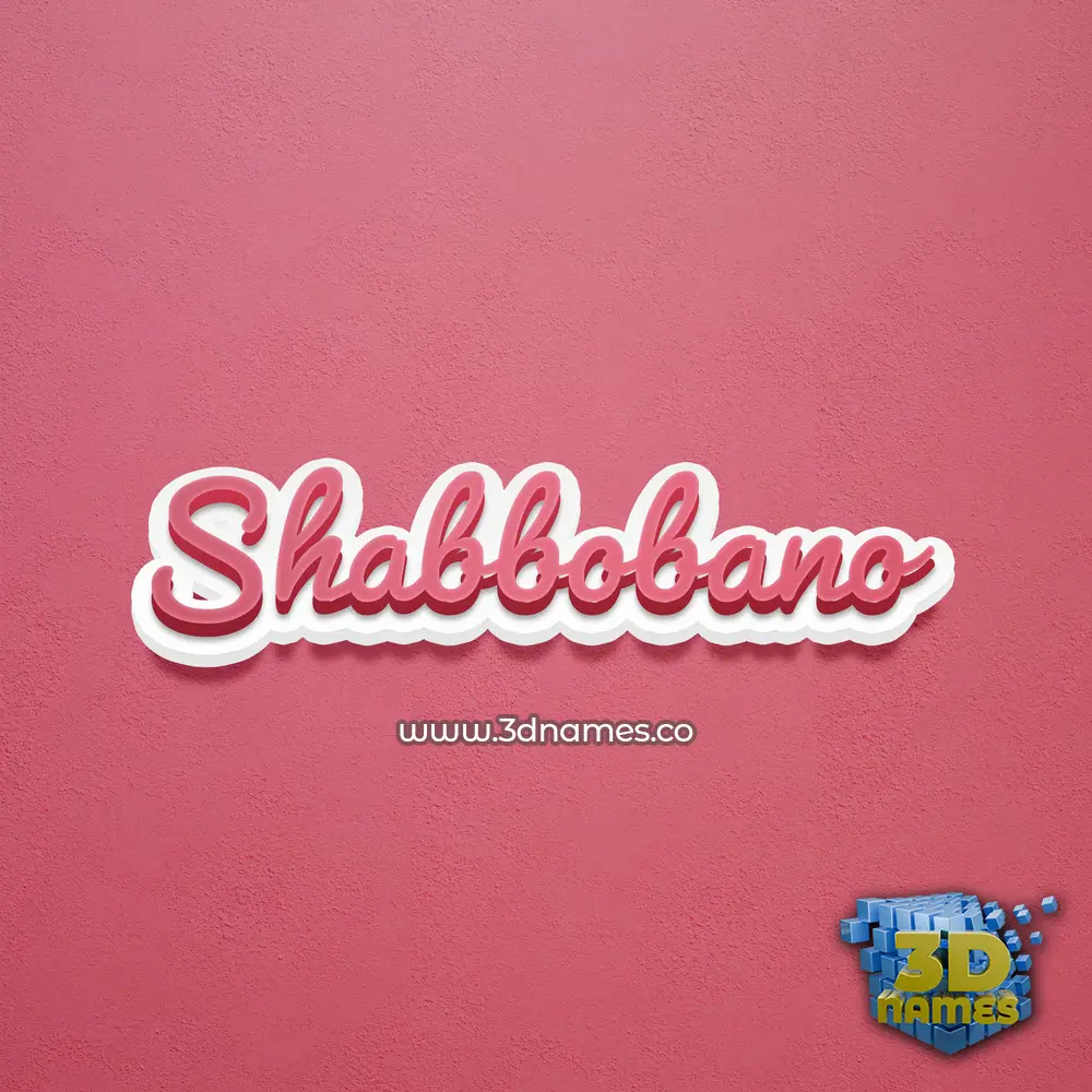 shabbobano in Red Scribble style - 3D name wallpaper