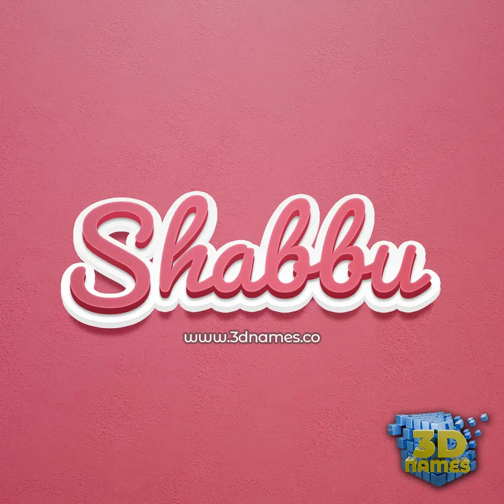 shabbu in Red Scribble style - 3D name wallpaper