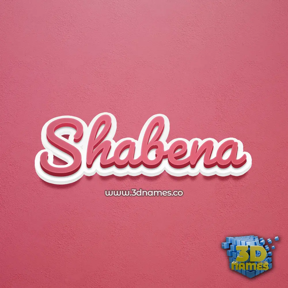 shabena in Red Scribble style - 3D name wallpaper