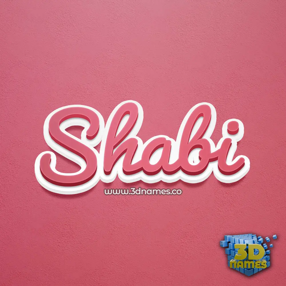 shabi in Red Scribble style - 3D name wallpaper