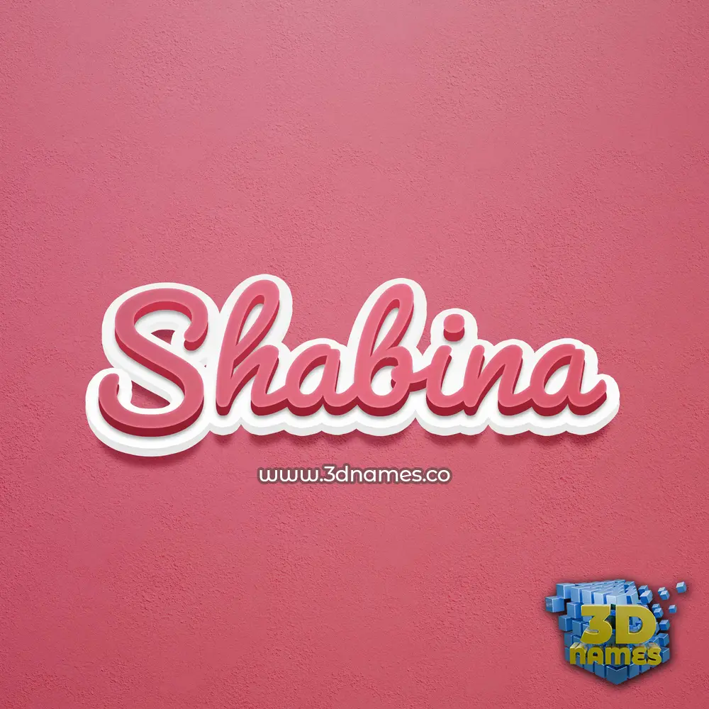 shabina in Red Scribble style - 3D name wallpaper