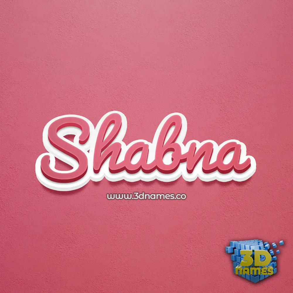 shabna in Red Scribble style - 3D name wallpaper