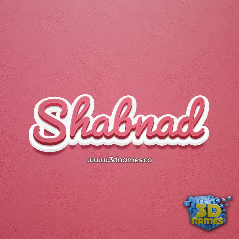 shabnad in Red Scribble style - 3D name wallpaper