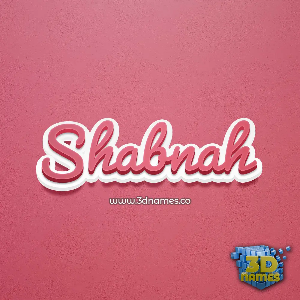 shabnah in Red Scribble style - 3D name wallpaper