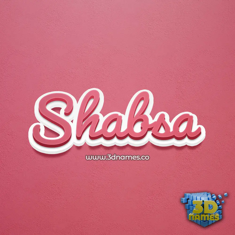 shabsa in Red Scribble style - 3D name wallpaper