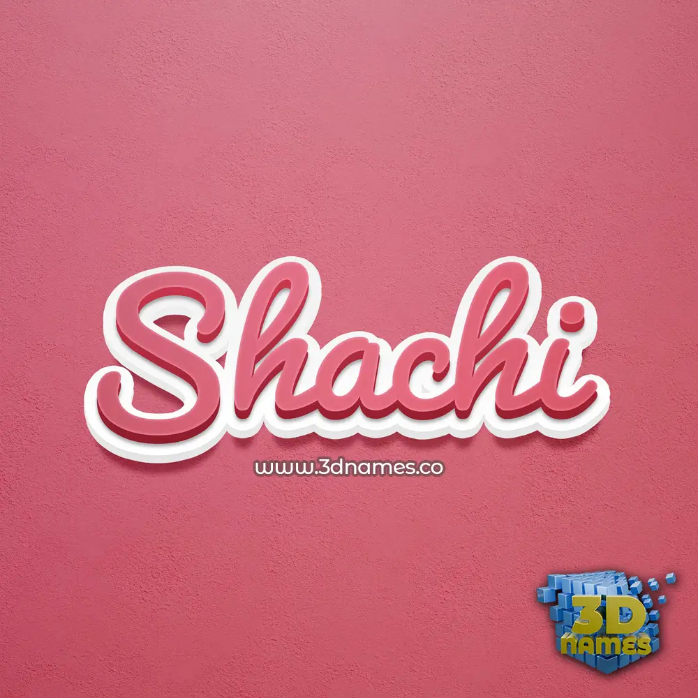 shachi in Red Scribble style - 3D name wallpaper
