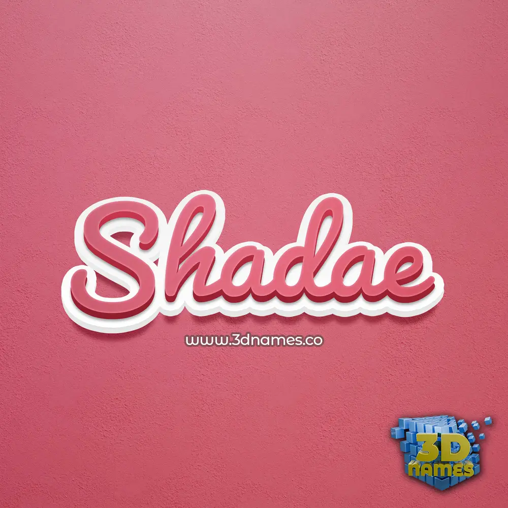 shadae in Red Scribble style - 3D name wallpaper