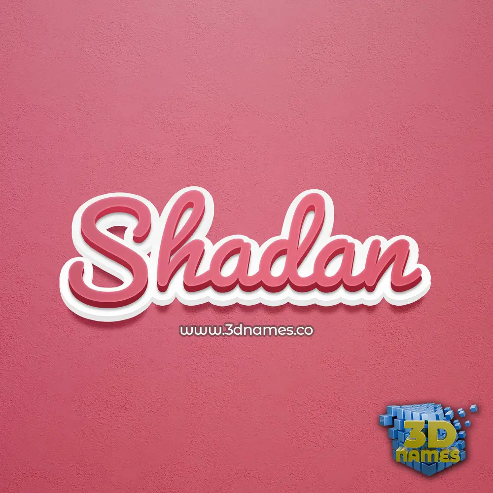 shadan in Red Scribble style - 3D name wallpaper
