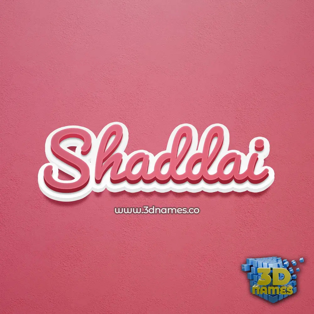 shaddai in Red Scribble style - 3D name wallpaper