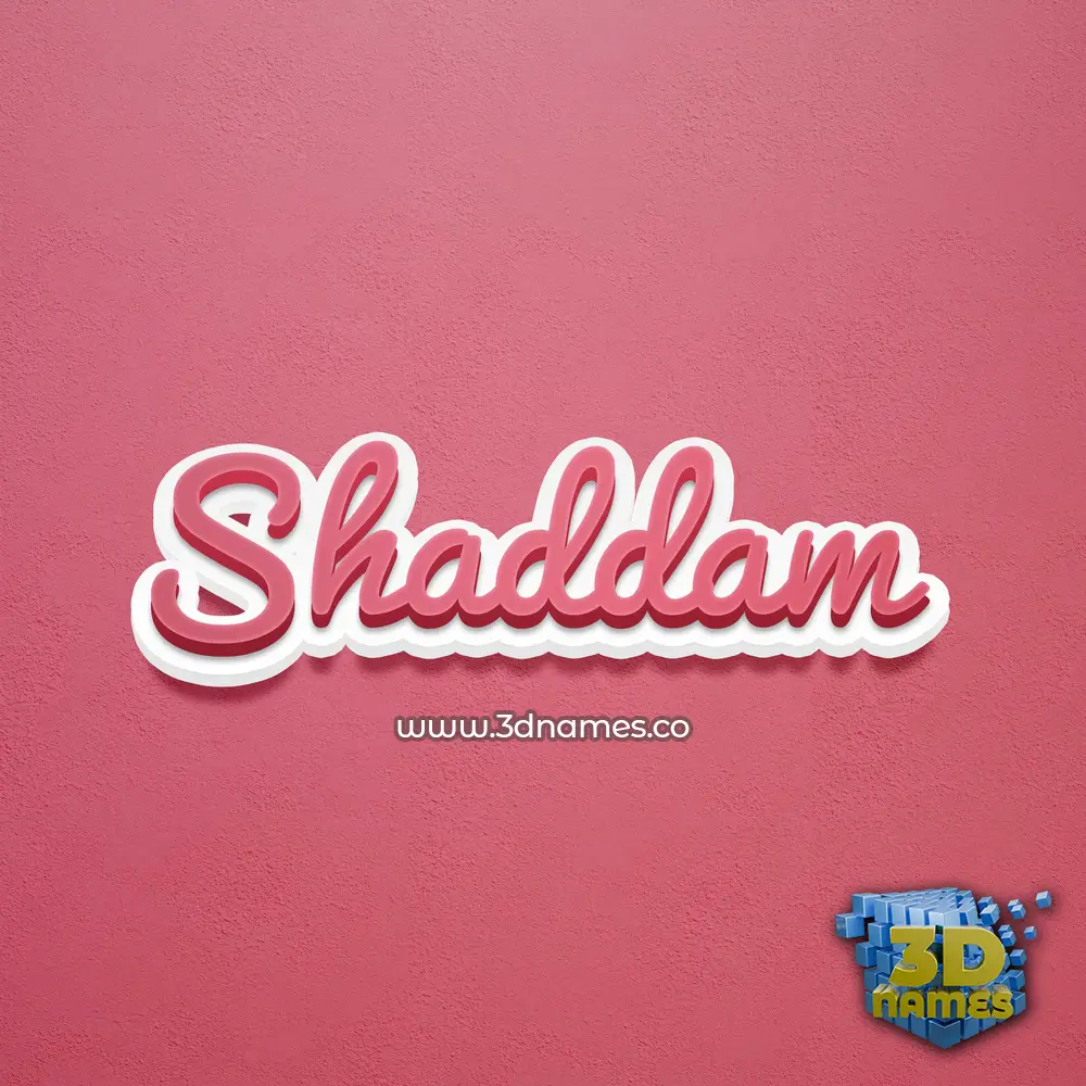 shaddam in Red Scribble style - 3D name wallpaper