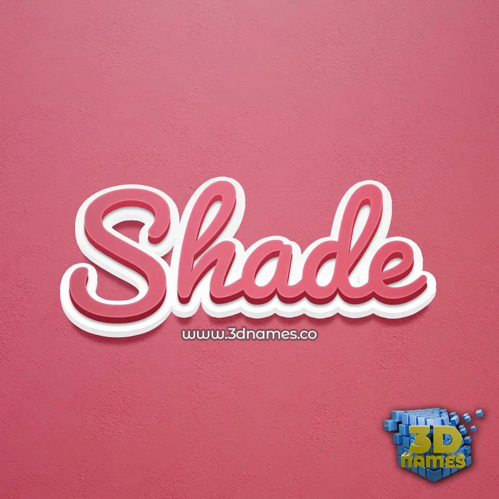 shade in Red Scribble style - 3D name wallpaper