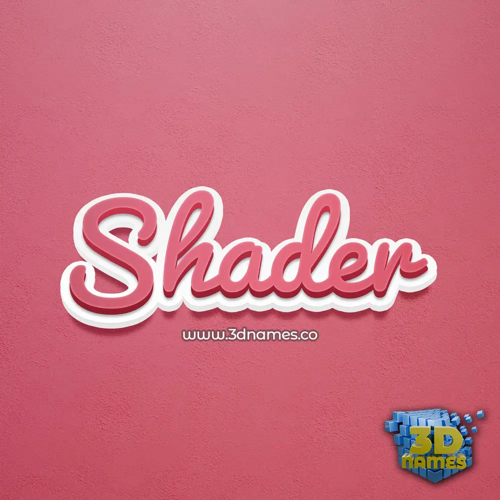 shader in Red Scribble style - 3D name wallpaper
