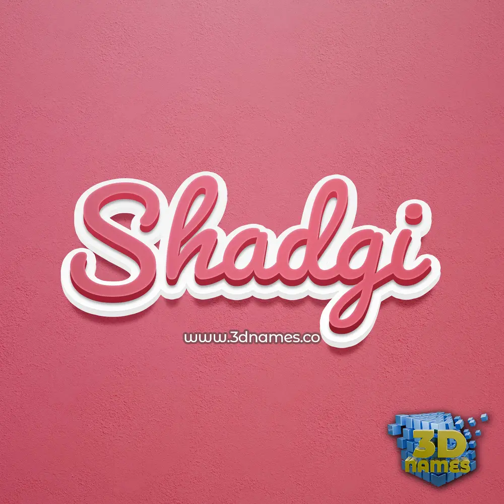 shadgi in Red Scribble style - 3D name wallpaper
