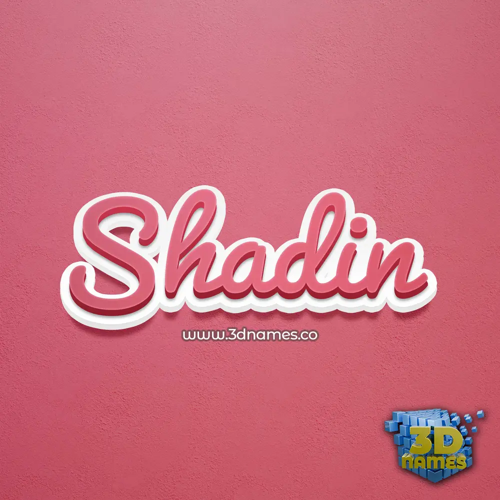 shadin in Red Scribble style - 3D name wallpaper
