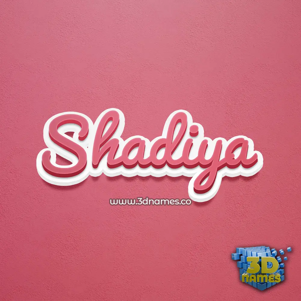 shadiya in Red Scribble style - 3D name wallpaper