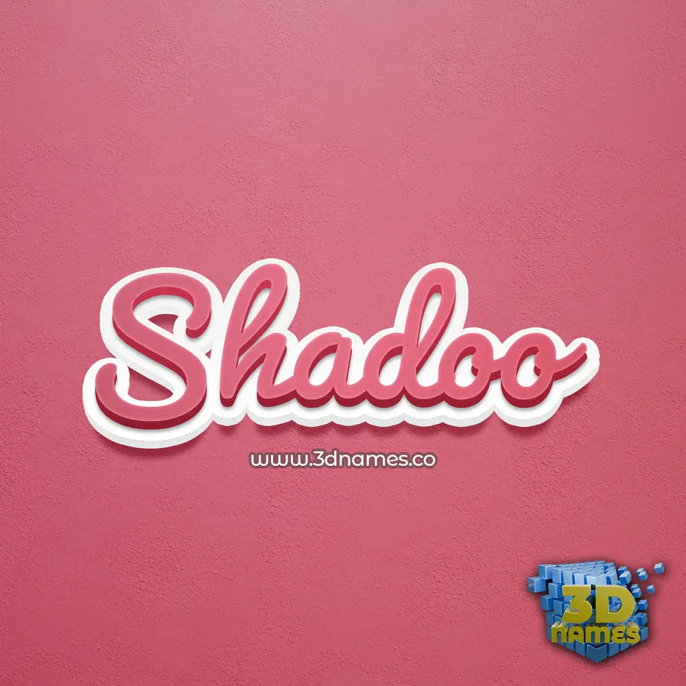 shadoo in Red Scribble style - 3D name wallpaper