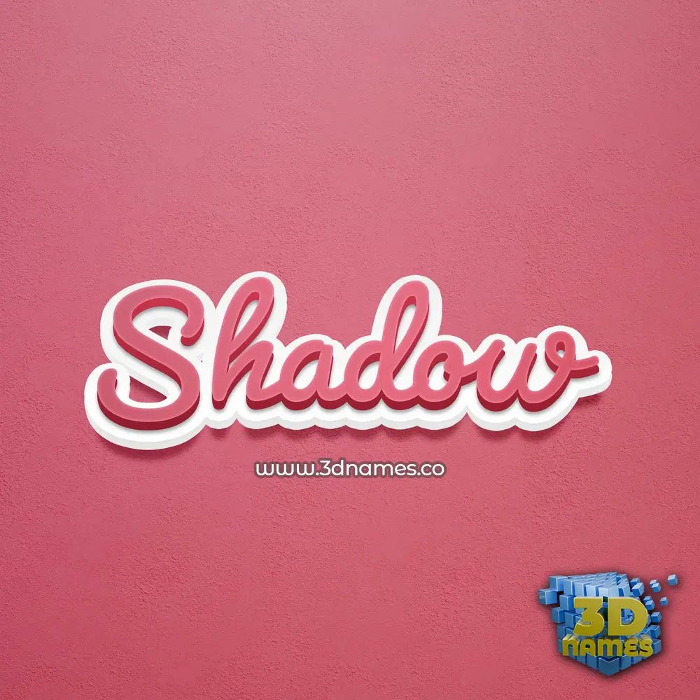 shadow in Red Scribble style - 3D name wallpaper