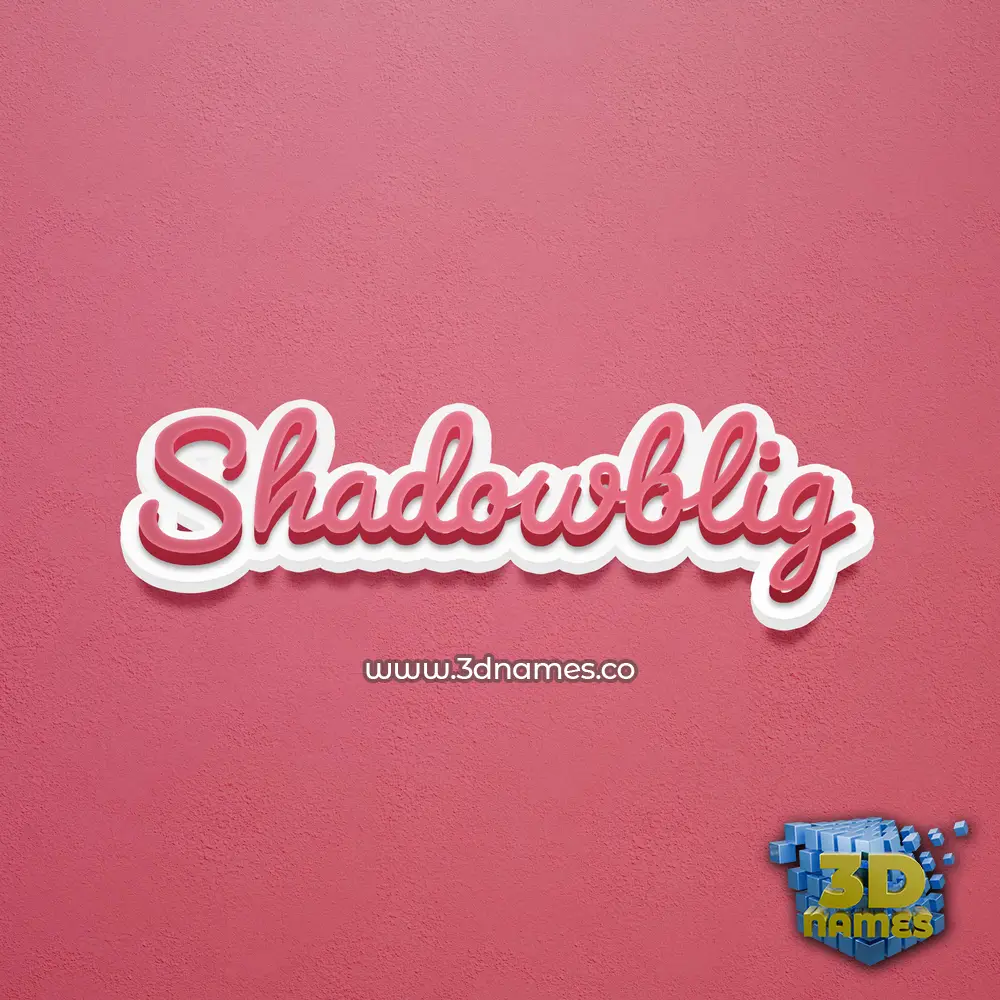 shadowblig in Red Scribble style - 3D name wallpaper