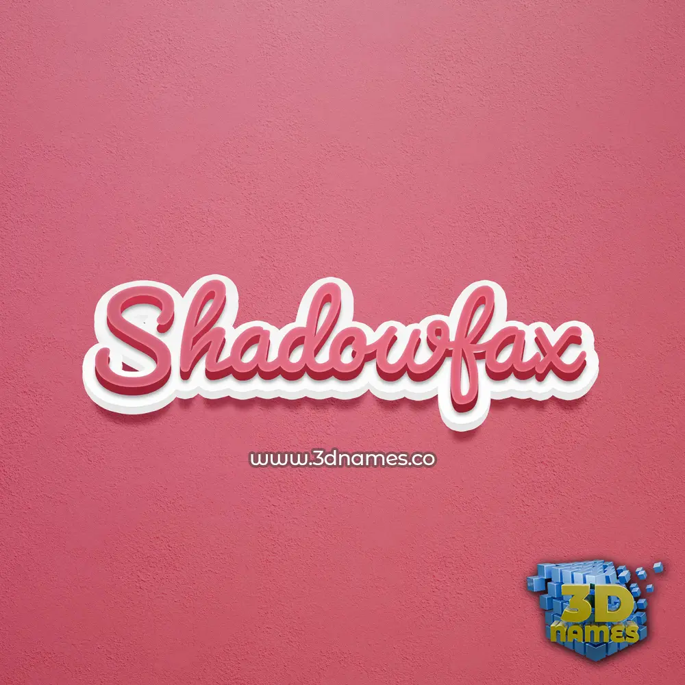 shadowfax in Red Scribble style - 3D name wallpaper