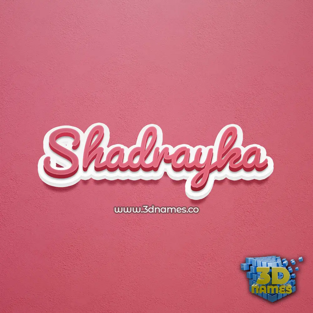 shadrayka in Red Scribble style - 3D name wallpaper