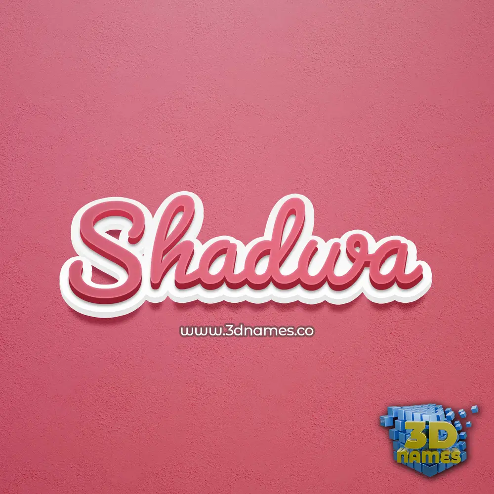 shadwa in Red Scribble style - 3D name wallpaper