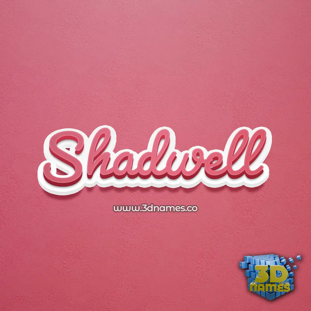 shadwell in Red Scribble style - 3D name wallpaper