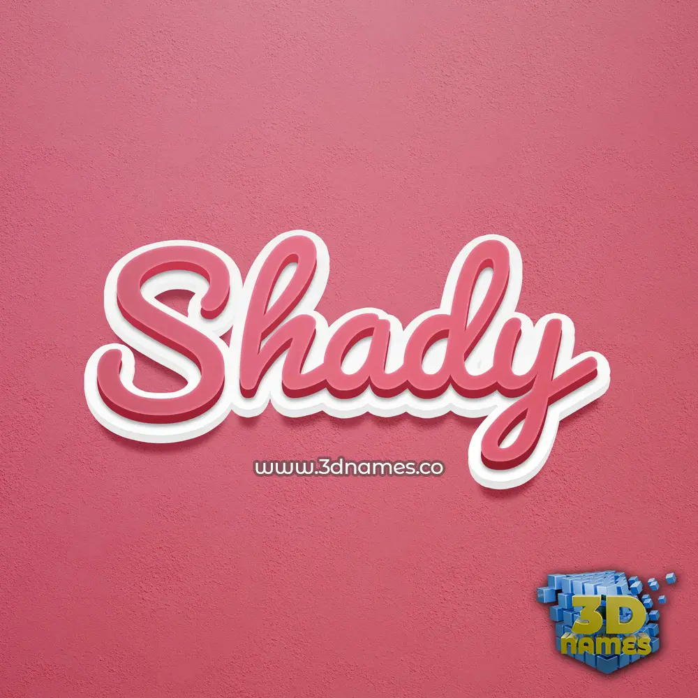 shady in Red Scribble style - 3D name wallpaper